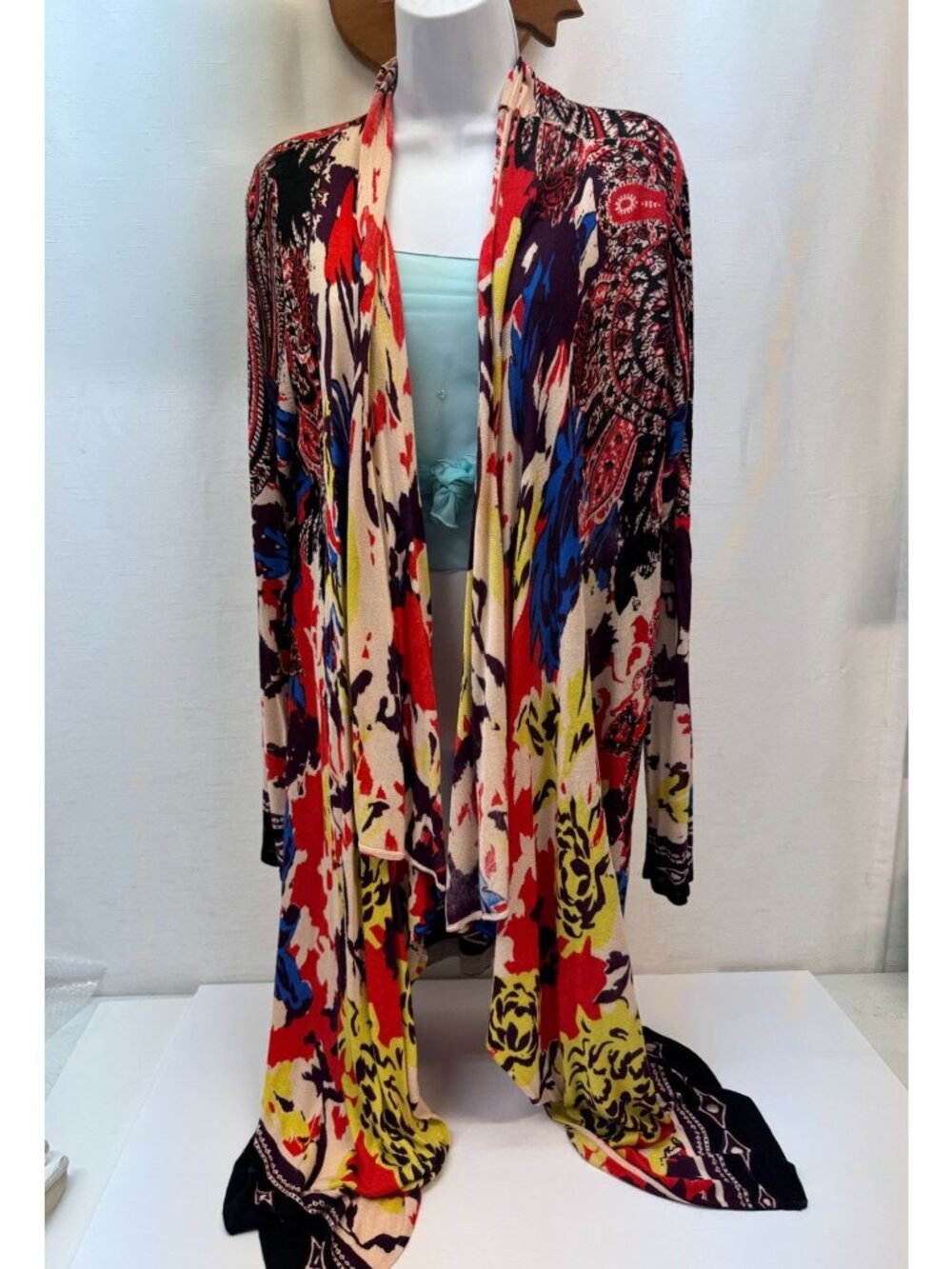 Womans Multicolor Cardigan Xlarge Floral Colors